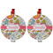 Wild Garden Metal Ball Ornament - Front and Back
