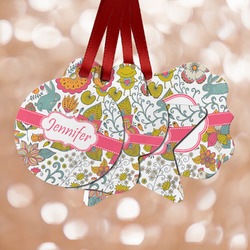 Wild Garden Metal Ornaments - Double Sided w/ Name or Text