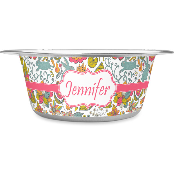 Custom Wild Garden Stainless Steel Dog Bowl - Small (Personalized)