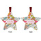 Wild Garden Metal Star Ornament - Front and Back