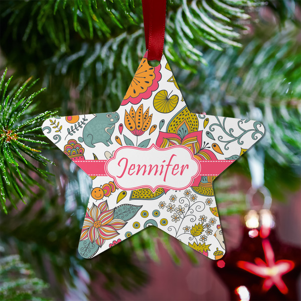 Wild Garden Metal Star Ornament - Lifestyle