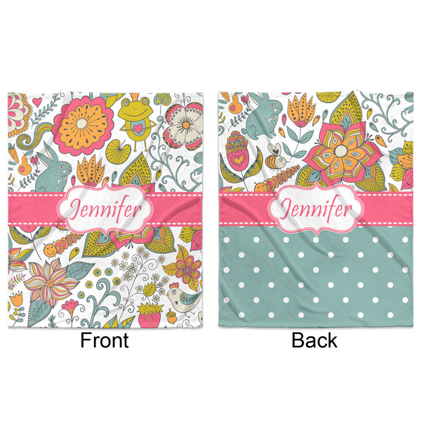 Wild Garden Minky Blanket - 50"x60" - Double Sided - Front & Back