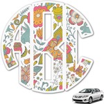Wild Garden Monogram Car Decal (Personalized)