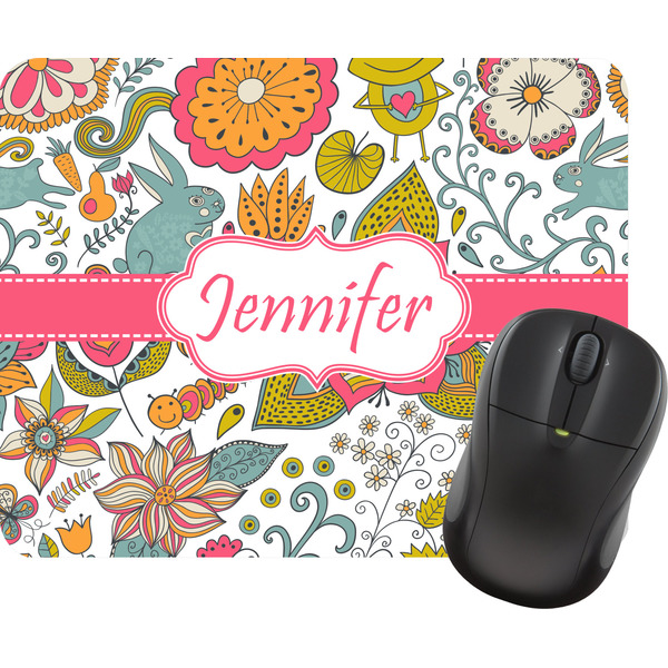 Custom Wild Garden Rectangular Mouse Pad (Personalized)