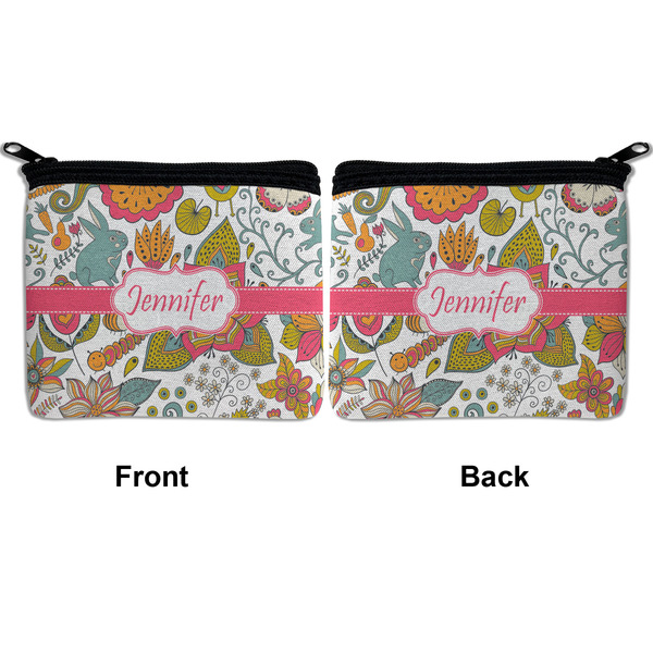 Wild Garden Neoprene Coin Purse - Front & Back (APPROVAL)