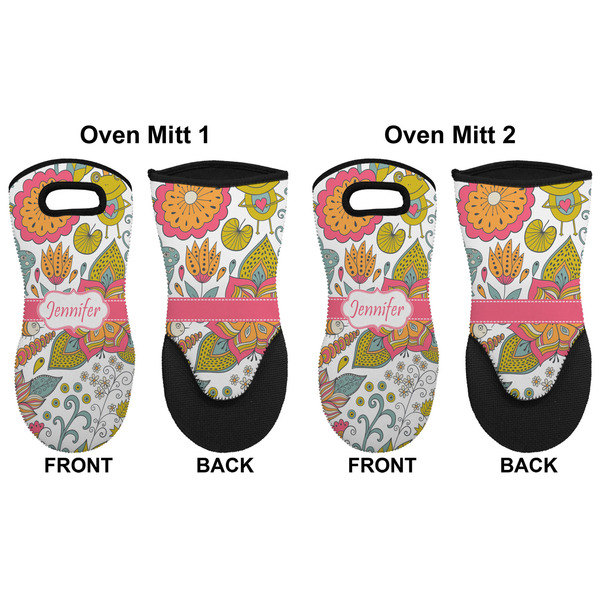 Wild Garden Neoprene Oven Mitt - Set of 2 - Approval