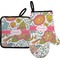 Wild Garden Right Oven Mitt & Pot Holder Set w/ Name or Text