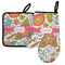 Wild Garden Left Oven Mitt & Pot Holder Set w/ Name or Text