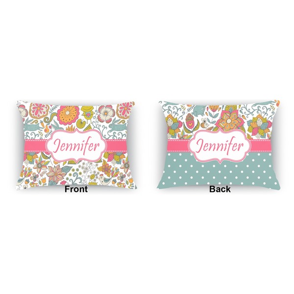 Wild Garden  Outdoor Rectangular Throw Pillow (Front and Back)