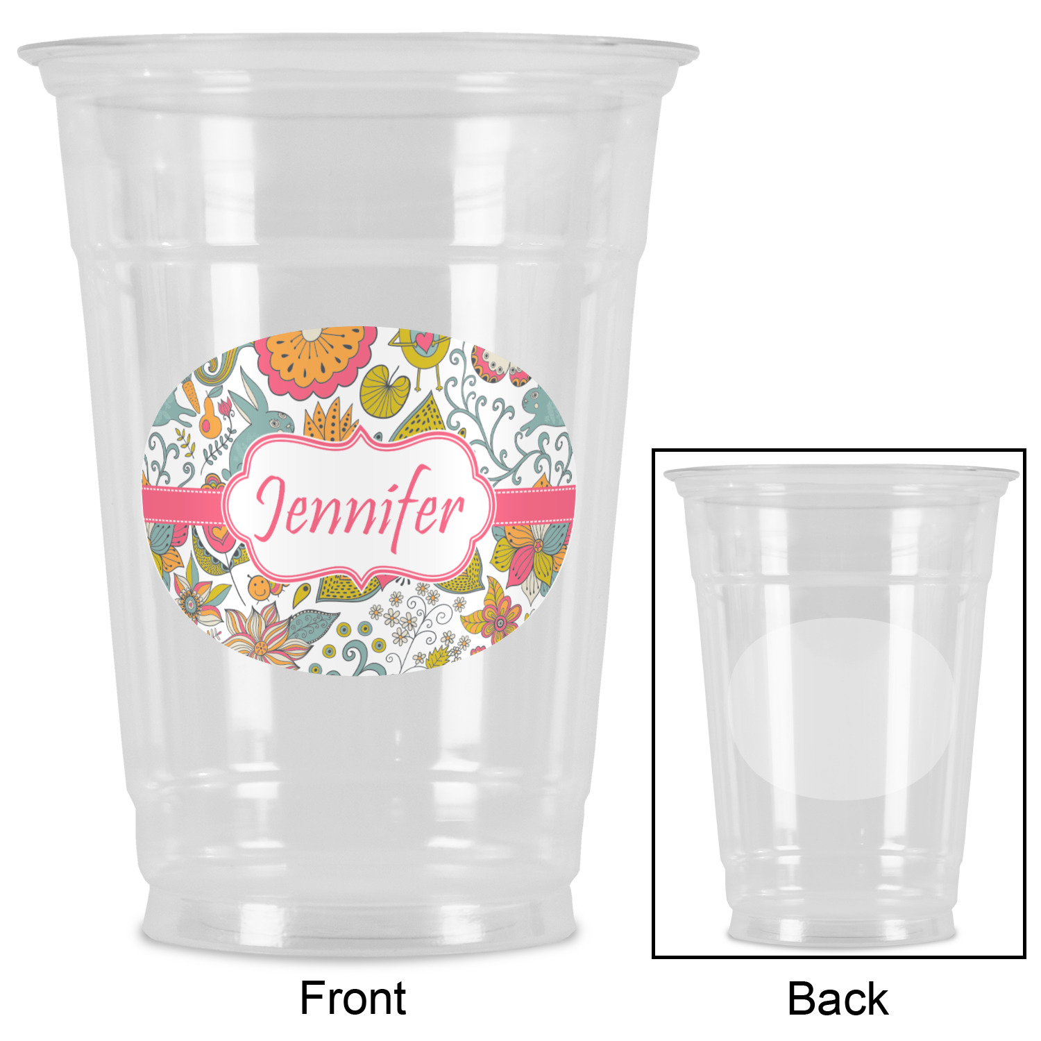 Plastic Cups, Disposable Cups, Clear Plastic Cups, Soft Sided Cups,  Personalized Plastic Cups, Custom Plastic Cups, 16 Oz Soft Plastic Cups 