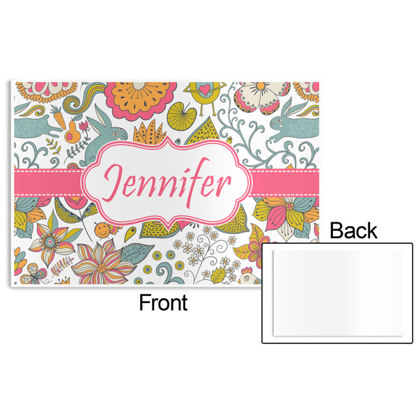 Wild Garden Disposable Paper Placemat - Front & Back