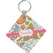 Wild Garden Diamond Plastic Keychain w/ Name or Text
