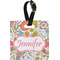 Wild Garden Plastic Luggage Tag - Square w/ Name or Text