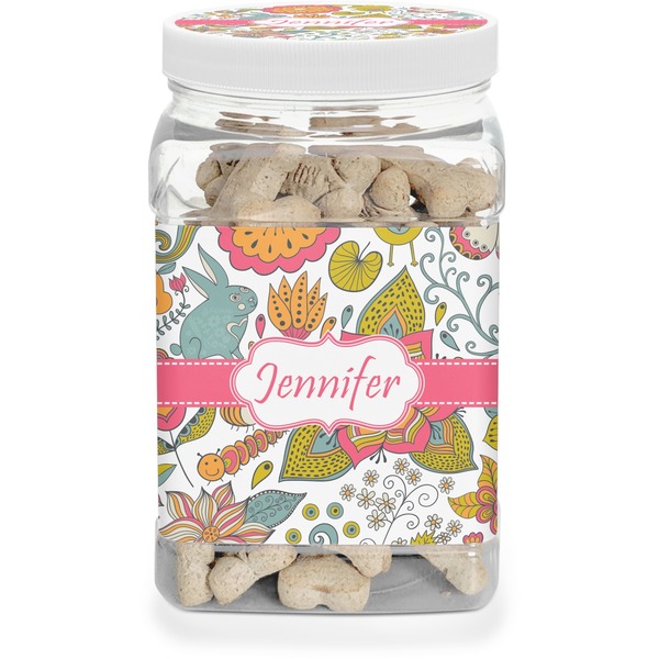 Custom Wild Garden Dog Treat Jar (Personalized)