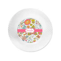 Wild Garden Plastic Party Appetizer & Dessert Plates - 6" (Personalized)