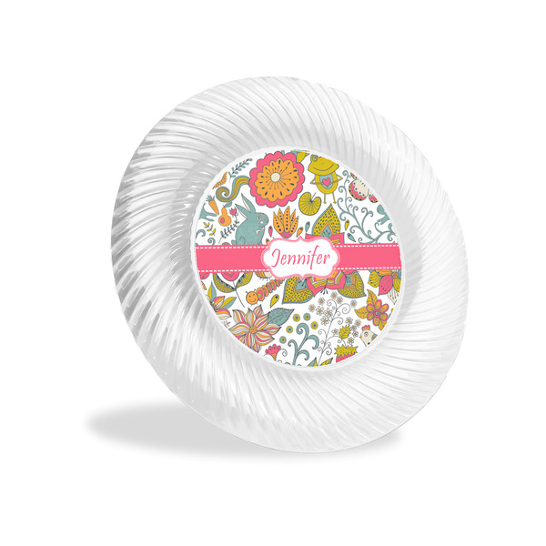 Custom Wild Garden Plastic Party Appetizer & Dessert Plates - 6" (Personalized)