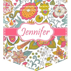 Wild Garden Iron On Faux Pocket (Personalized)