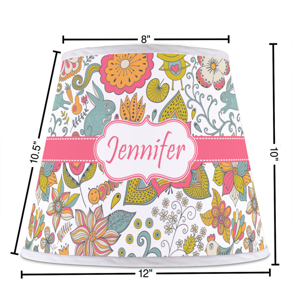 Wild Garden Poly Film Empire Lampshade - Dimensions