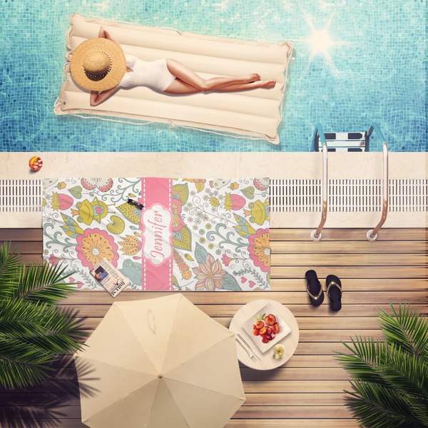 Wild Garden Pool Towel Lifestyle