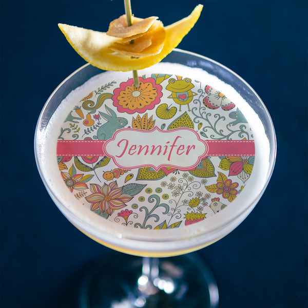 Wild Garden Printed Drink Topper - Large - In Context