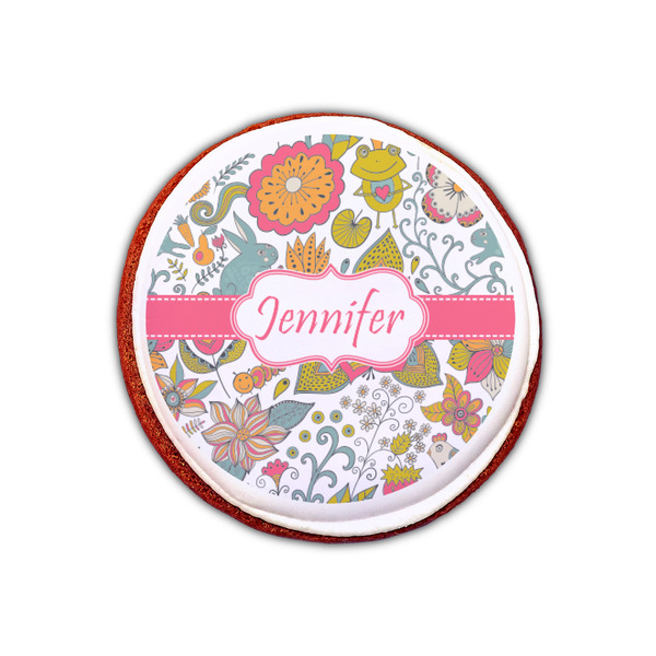 Wild Garden Printed Icing Circle - XSmall - On Cookie
