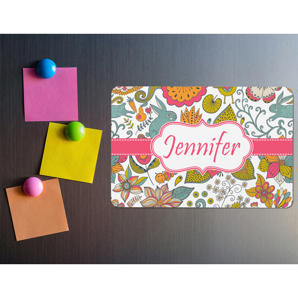 Wild Garden Rectangular Fridge Magnet - LIFESTYLE