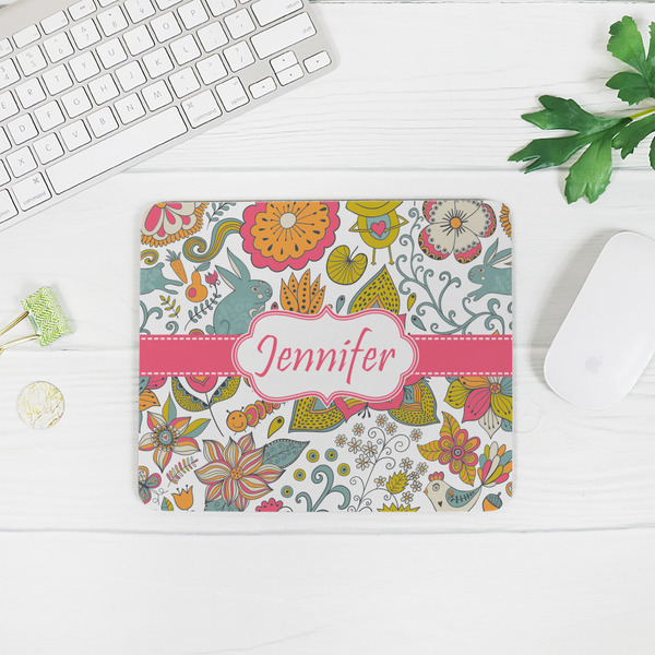 Wild Garden Rectangular Mouse Pad - LIFESTYLE 2