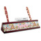 Wild Garden Red Mahogany Nameplates with Business Card Holder - Angle