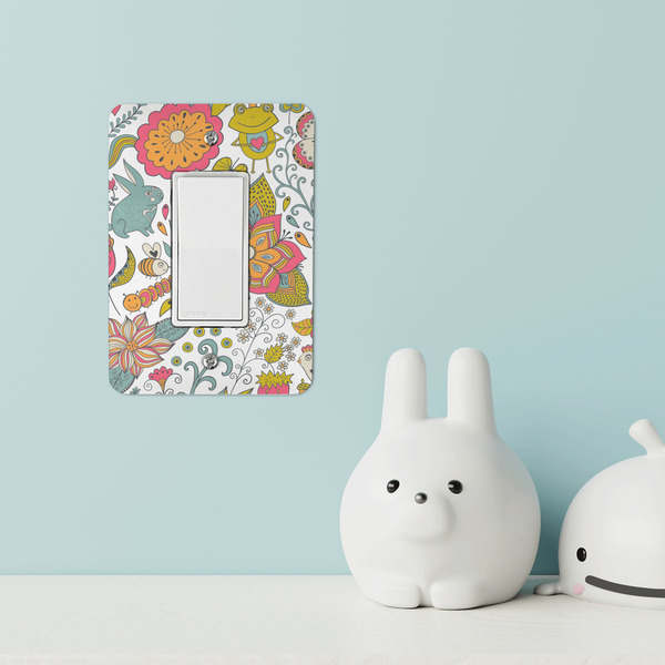Wild Garden Rocker Light Switch Covers - Single - IN CONTEXT