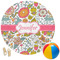 Wild Garden Round Beach Towel (Personalized)