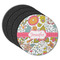 Wild Garden Round Rubber Backed Coasters - Set of 4 (Personalized)