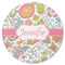 Wild Garden Round Rubber Backed Coaster (Personalized)