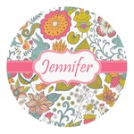 Wild Garden Round Decal - Large (Personalized)