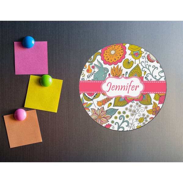 Wild Garden Round Fridge Magnet - LIFESTYLE