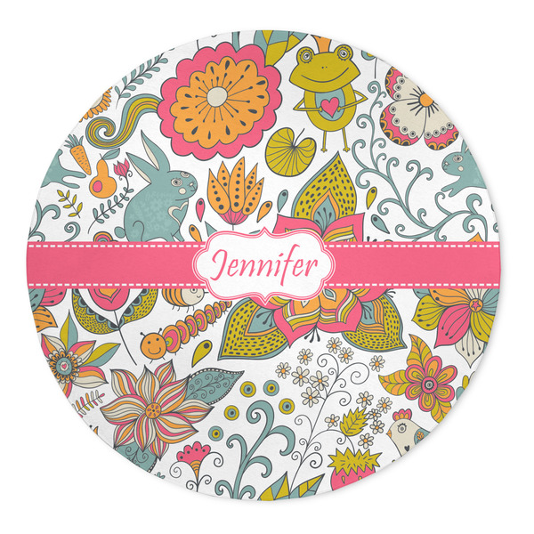 Custom Wild Garden 5' Round Indoor Area Rug (Personalized)