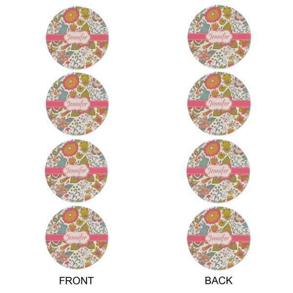 Wild Garden Round Linen Placemats - APPROVAL Set of 4 (double sided)