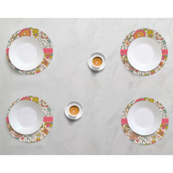 Wild Garden Round Linen Placemats - LIFESTYLE (set of 4)