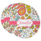 Wild Garden Round Paper Coasters w/ Name or Text