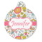 Wild Garden Round Pet ID Tag (Personalized)