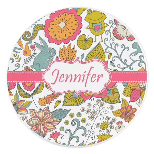 Custom Wild Garden Round Stone Trivet (Personalized)