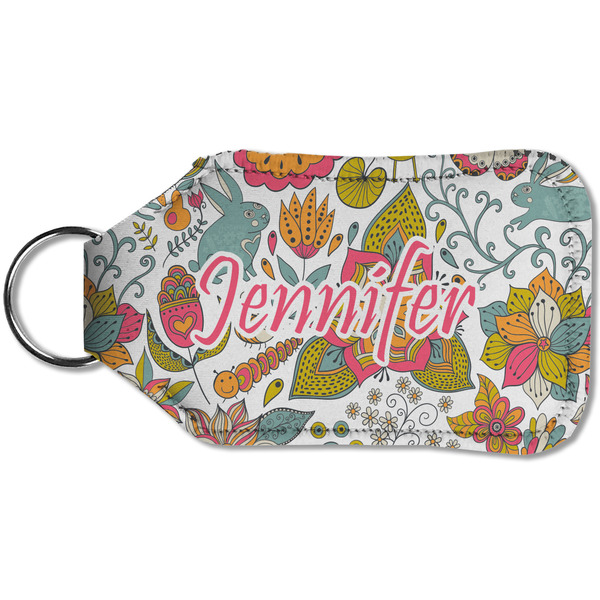Wild Garden Sanitizer Holder Keychain - Small (Back)