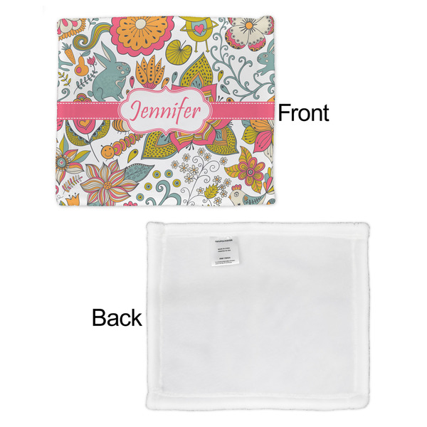 Wild Garden Security Blanket - Front & White Back View