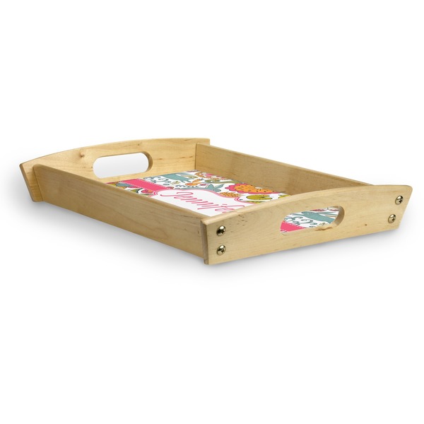 Wild Garden Serving Tray Wood Small - Corner