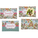 Wild Garden Set of 4 Glass Rectangular Lunch / Dinner Plate (Personalized)