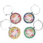 Wild Garden Wine Charms (Set of 4) (Personalized)