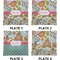 Wild Garden Set of Square Dinner Plates (Approval)
