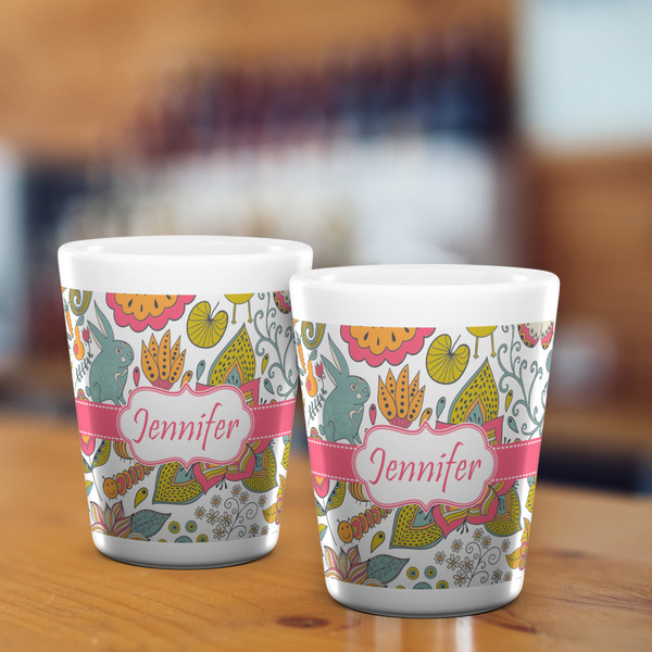 Wild Garden Shot Glass - White - LIFESTYLE