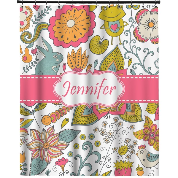 Custom Wild Garden Extra Long Shower Curtain - 70"x84" (Personalized)