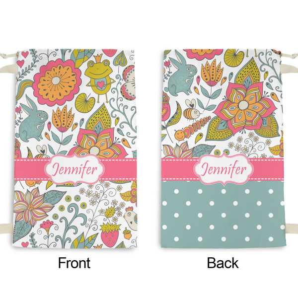 Wild Garden Small Laundry Bag - Front & Back View