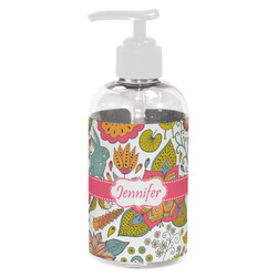 Wild Garden Plastic Soap / Lotion Dispenser (8 oz - Small - White) (Personalized)